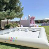 Commercial Grade Inflatable Bumper Car Track Kids Race Track Arena with Blower Durable PVC Go Kart Track for Party Rental Events
