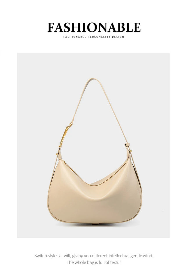 100% genuine leather women's bag designer creates luxury shoulder bag, fashionable new crossbody bag, commuting handbag