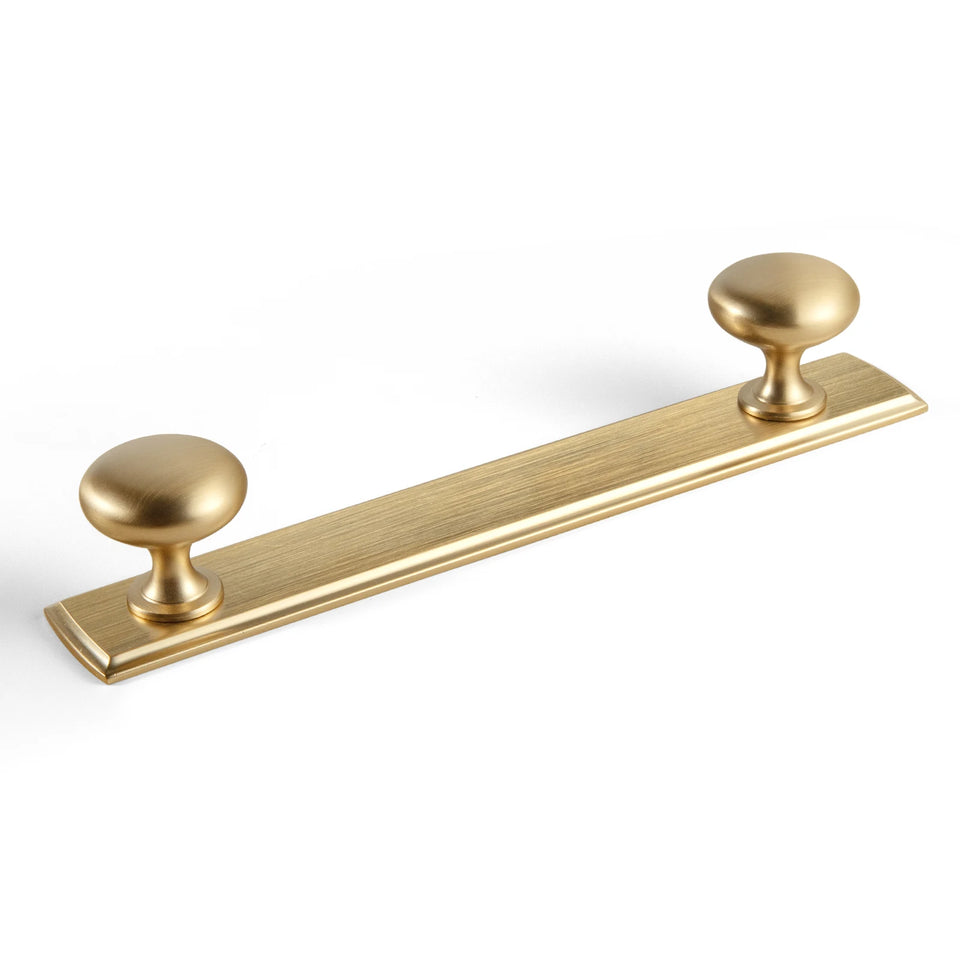 Antique Brass Handle with Backboard Vintage Cover Up Furniture Handle Drawer Cupboard Bar Pull Handle for Home