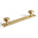 Antique Brass Handle with Backboard Vintage Cover Up Furniture Handle Drawer Cupboard Bar Pull Handle for Home