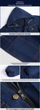 Thickened one-piece denim workwear, wear-resistant labor protection clothing, men's dust-proof auto repair crew clothing, workwe