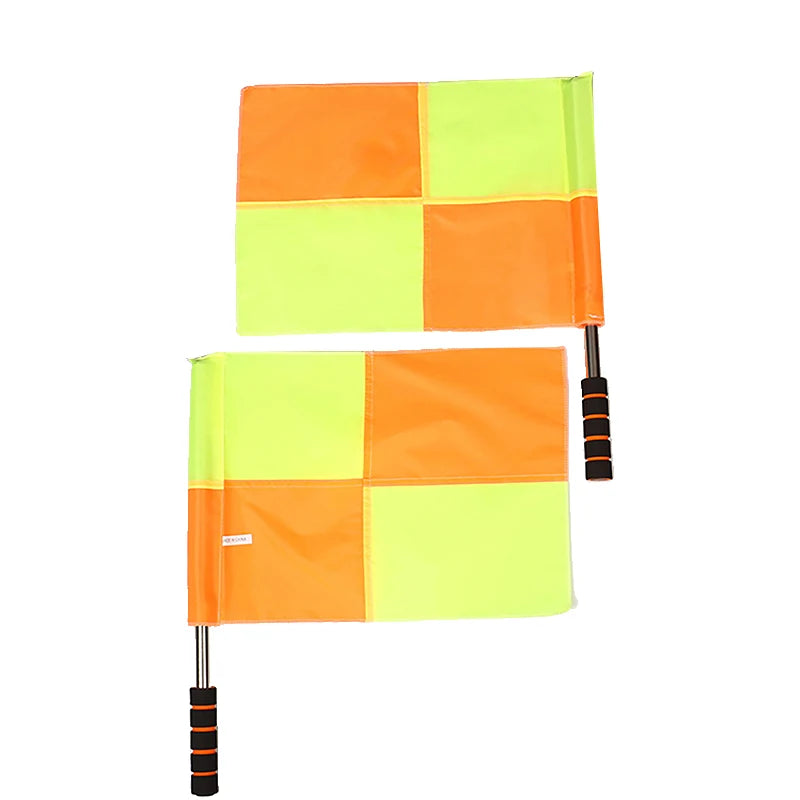 2PCS Soccer Training  Referee Flag For Fair Play Sports Match Football Rugby Hockey Training Linesman Flags