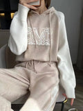 Camel Hoodies Women M Letter Hooded Sweatshirt women Warm  Cashmere Hoodie Woman Womens Knitted Hoodie Sweatshirt