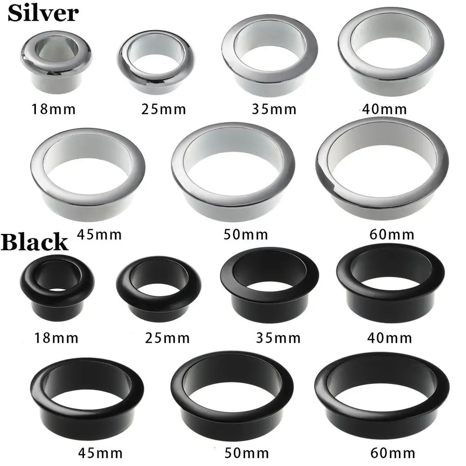 Computer Desk Cable Grommets Wire Hole Cover Cabinet Vent Decorative Ring Cable Outlet Port Furniture Hardware Desk Organizer