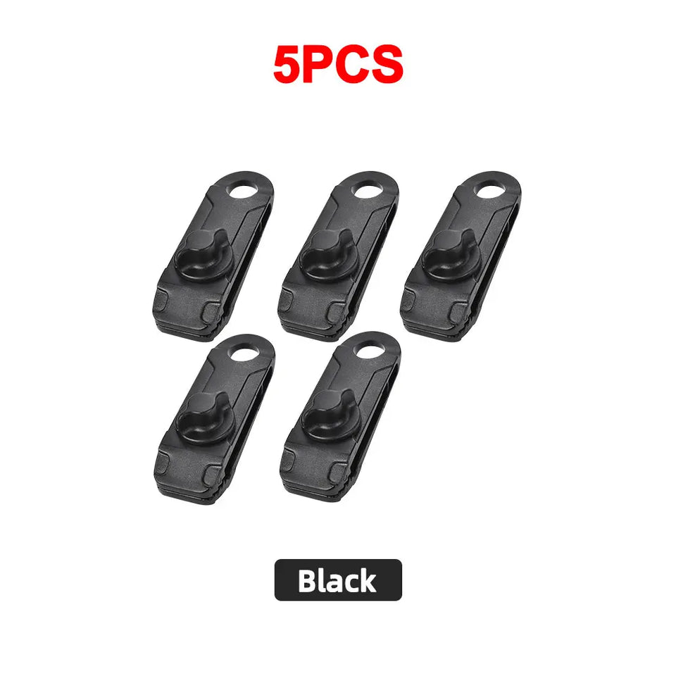 5/10PC Camping Tarp Clips Clamp Canvas Heavy Duty Lock Grip Tent Fasteners Clips Pool Awning Bungee Cord Car Tighten for Outdoor