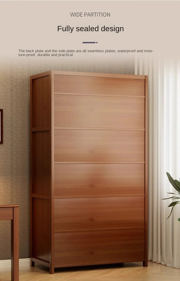 Bookshelf, bookcase, dust-proof floor-standing storage rack, household children and students storage rack with doors