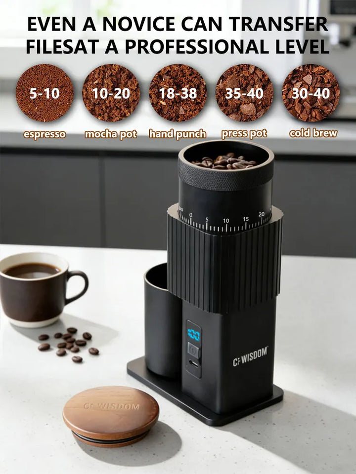 Coffee Grinder Electric Coffee Grinder Portable Coffee Bean Grinder USB Rechargeable Burr Mill  Home Kitchen Christmas Gift