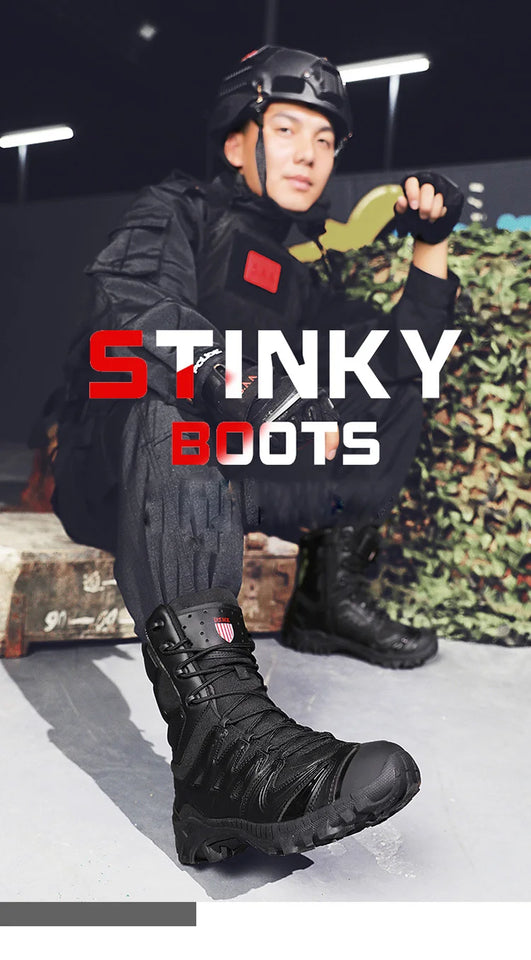Special Forces Desert Combat Tactical Men's Tall Boots Wear-resistant Training Boots Waterproof Outdoor Mountaineering Sports Cl