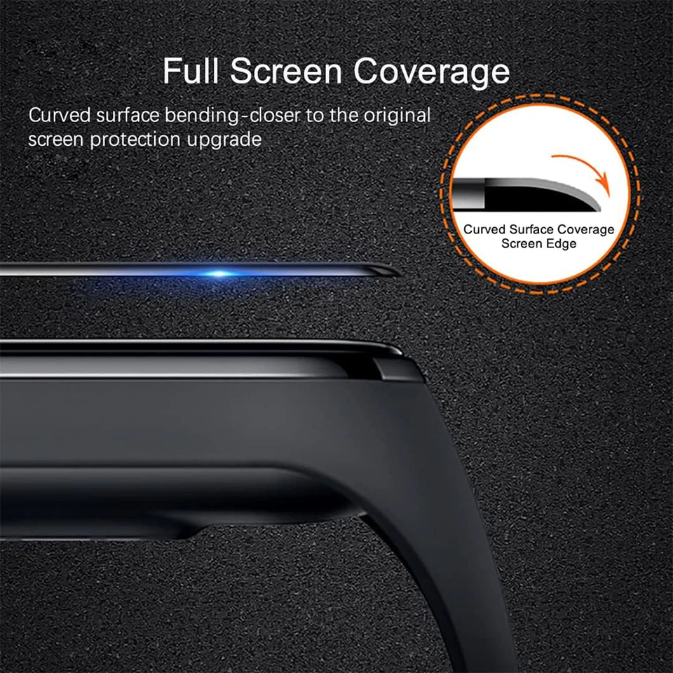 3Pcs 9D Protective Film For Xiaomi Mi Band 10 9 Full Cover Screen Protector on Mi Band 8 Miband 7 6 5 4 Mi Band Films Not Glass