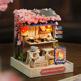 Coffee Shop Wooden Mini Doll House DIY Small House Kit Making And Assembling Room Models Toys For Kid Birthday Gifts Dollhouse