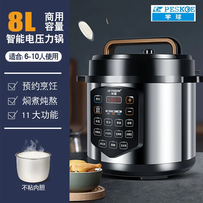 ‌13L Commercial Heavy Duty Pressure Cooker,Restaurant Grade Electric Steamer,Breakfast Buffet Auto Keep Warm Function
