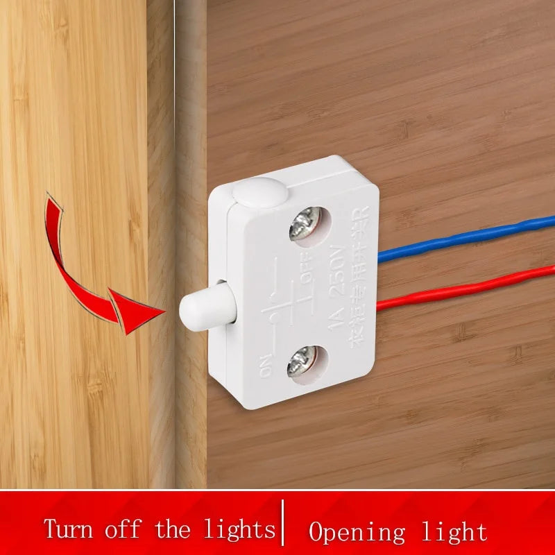 1set  Household Automatic Reset Switch Closet Cabinet Light   Door Control  Wardrobe
