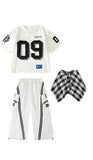 Boys Hip Hop Mesh T-shirt Cargo Pants Girls K-pop Street Dance Sweatshirt Costumes Child Clothes Sets Kids Teens Jazz Streetwear