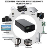 Pure Sine Wave Car Inverter 2000W 3000W Transformer Power Converter 12V 24V 48V 60V 72V to AC 110V 220V 50hz 60hz Solar Inverter