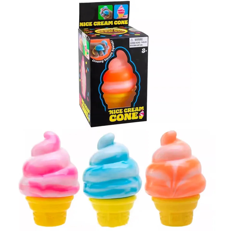 Cube By Schylling Sensory Squeeze Toy Ice Cream Color Squishy Stress Relief Fidget Toys Children Adults Collectable