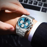 POEDAGAR Luxury Man Quartz Watch Waterproof Luminous Date Chronograph Watches For Men Stainless Steel Fashion Men's Watch Reloj