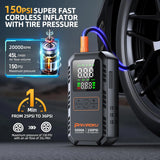PAIVIROKU 5000A Car Jump Starter with Air Compressor 150PSI Air Pump  Auto Battery Booster Portable Power Bank Tire Inflator