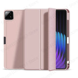 Coque For Xiaomi Pad 7 Case with Pen Holder PU Leather Soft Back Trifold Stand Cover For Xiaomi Pad 7 Pro Mi Pad 7 Case 11.2''