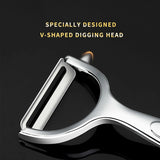 Commercial-Grade Peeler Set | Stainless Steel Sharp Peelers for Professional & Home Kitchens, Non-Slip Ergonomic Handle