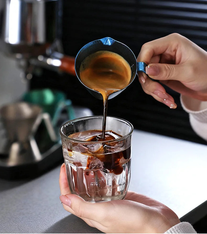 Bincoo Premium Titanium Coffee Cup 90ml for Espresso Extraction and Milk Measurement Durable Pure Titanium Construction Perfect