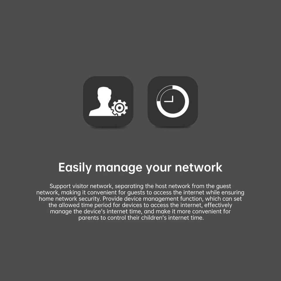 EDUP  RT2980 Router AX3000 3000Mbps Dual Band 2.4/5GHz Gigabit WIFI6 Router 802.11AX MIMO EasyMesh Wide Signal Range