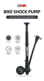 ThinkRider Portable High-pressure 300psi Bike Air Pump with Gauge for Fork & Rear Suspension Shock Absorber Mountain