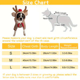 Dog Red Christmas Elk Costumes Winter Pets Hoodie Warm Sweatshirts with Pockets for Small Medium Dogs Puppy Cats Party Clothes
