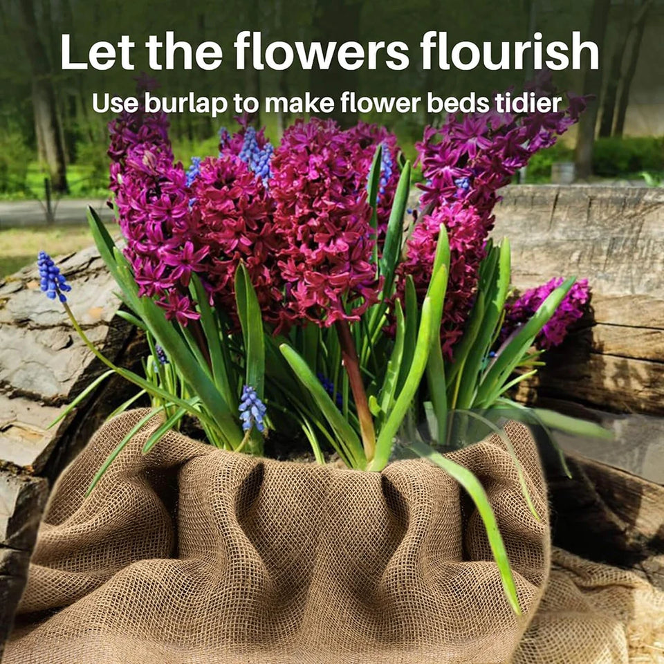 Natural Burlap Table Runner Farmhouse Jute Fabric Kitchen Coffee Tablecloths for Wedding Aisle Carpet Garden Outdoor Decorations