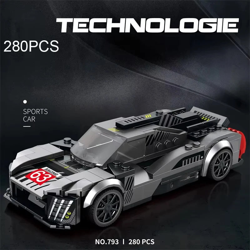 280PCS Sports Car Building Blocks City Racing Assemble Toys  Supercar Model Bricks Desktop Ornaments Children's Holiday Gifts