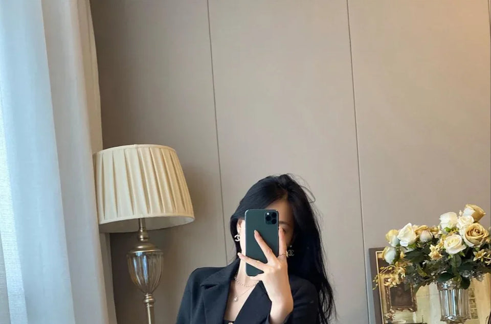 Long Sleeve Suits 2 Pieces Sets for Women Sexy Woman Outfit Office Clothing New Arrivals Vintage Festival Y2k Clothes Matching