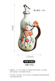 Hand-Painted Ceramic Seasoning Bottle Bird Flower Fruit Soy Sauce Vinegar Oil Bottle Coffee Table Wine Cabinet Decoration