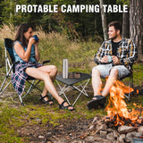 BRIEFNESS Portable Folding Table for Outdoor Picnic Camping Compact Lightweight Aluminum Alloy Garden Patio Table with Carry Bag