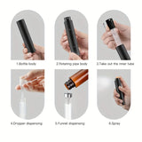 10 ml Travel Perfume Sprayer, Refillable Cologne Container, Empty Dispenser Sprayer for Mini Sprayer Size (Black