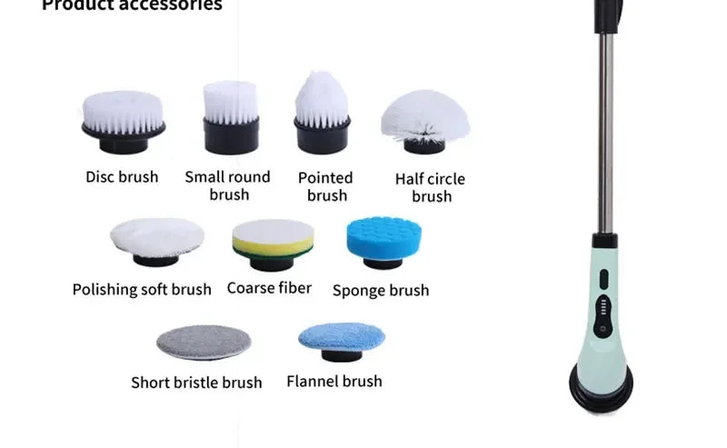 Multi-tool Multifunctional Electric Cleaning Brush, for Rotating Bathroom, Kitchen, Toilet & Automotive Cleaning.