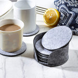 10pcs Round Felt Coaster Dining Table Protector Pad Heat Resistant Cup Mat Coffee Tea Hot Drink Mug Placemat Kitchen Accessories