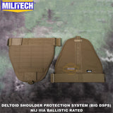 MILITECH NIJ 3A ballistic shoulder protector bulletproof thigh protector NIJ 3A 0101.06 NIJ 0101.07 HG2 deltoid armor protection