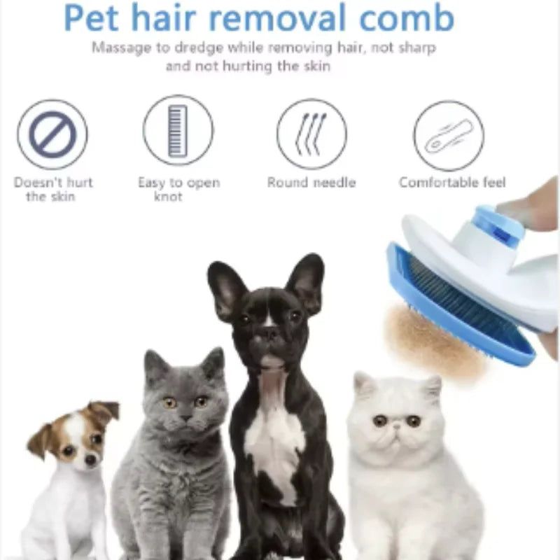 Pet Hair Remover Comb One Click Self Cleaning Brush for Dogs Cats Grooming Tool Effectively Remove Loose Floating Fur Shedding