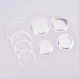 1 Set, 3pcs Silicone Gaskets and 1pc Aluminum Filter Moka Pot Coffee Bottle Replacement Compatible with 3/6/9/12 Cup Moka Expres