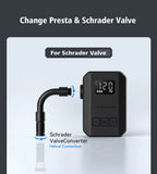 [2026 NEW] Peakspeak AS260PRO Electric Mini Bike Pump 600mAh Battery 120PSI Max Bike Cordless Tire Inflator with LED Display