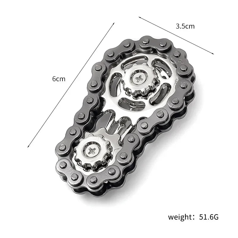New EDC Sprockets Flywheel Gyro - Antistress Anxiety Metal Bike Chains Fingertip Spinner Fidget Toys For Adult