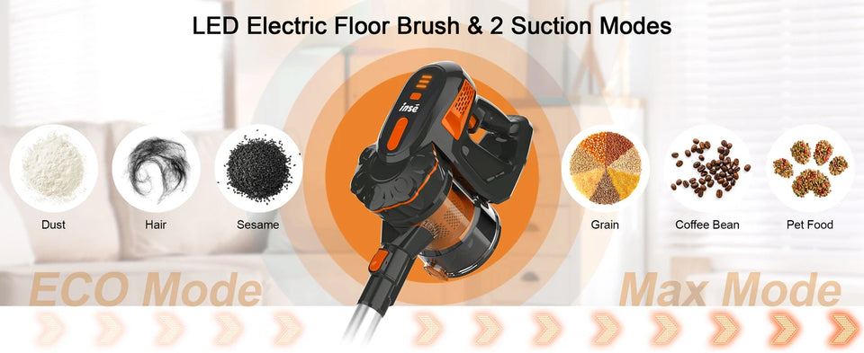 INSE V770 Cordless Stick Vacuum Cleaner, 25Kpa 6-in-1 Lightweight Handheld Vacuum