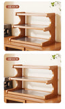 Bamboo Desktop Storage Rack Cup Dish Stationery Holder Books Shelf Bookcases Multi-layer Desk Organizer Office Home Supplies