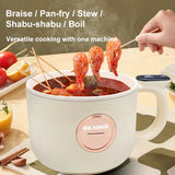 220V Multi Cookers Portable Electric Hot Pot 1.5L Household Non-stick Pan electric cooking pot for Ramen, Dumplings, Oatmeal