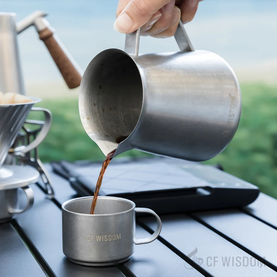 CF Wisdom Retro Style Sharing Pot，Coffee Sharing Pot, Hand Coffee Sharing Pot, Drip Coffee Pot, Home Coffee Utensils