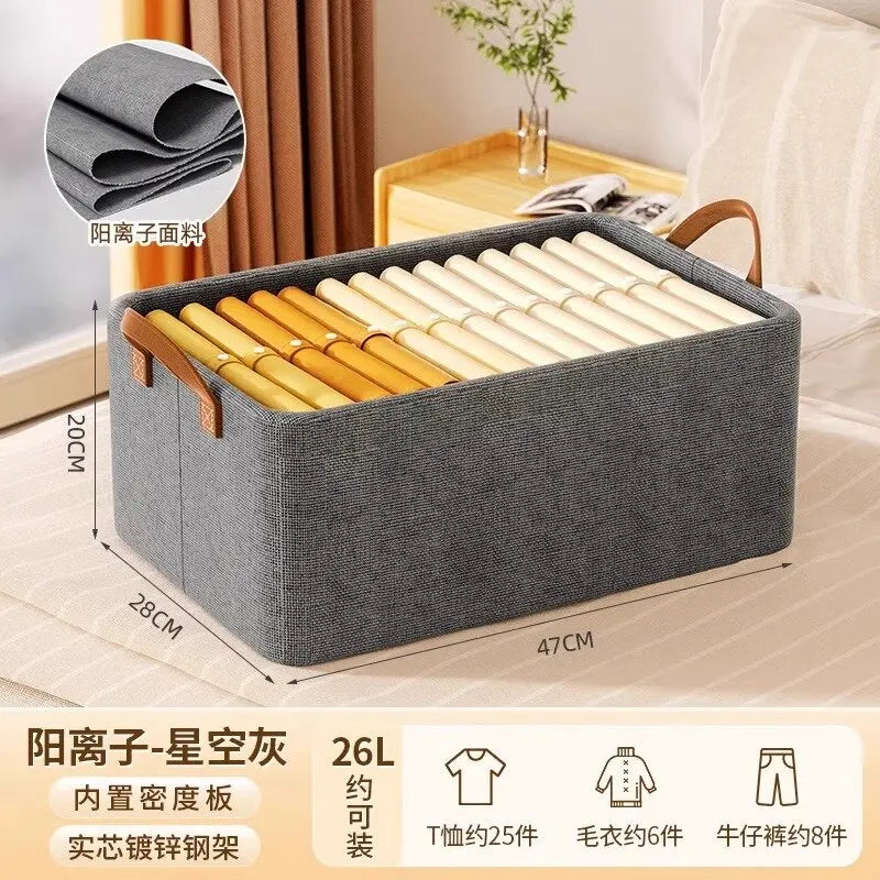 Premium Closet Organizer Box for Clothes And Pants - Layered Storage Basket for Neat Wardrobe Home Must-Have