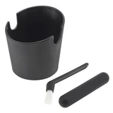 Serviceable Shock Absorption Coffee Knock Box with Espresso Cleaning Brush, Removable Knock Bar Espresso Dump Bin