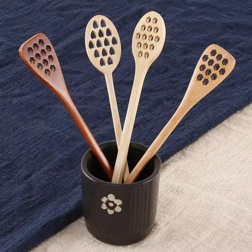 Environmentally Friendly Solid Wood Mixing Spoon Home Kitchen Utensil Spoon Creative Coffee Beverage Honey Mixing Tool Wholesale
