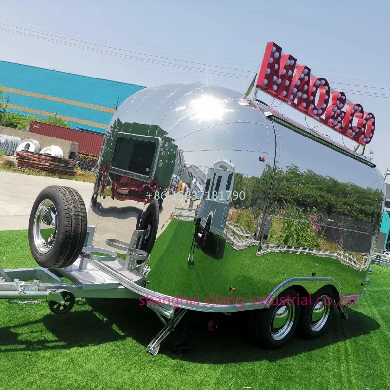 Standard Vending Food Kiosk Truck Outdoor Mobile Fast Food Carts Kiosk Popsicle Ice Cream Vending Carts Hot Dog Food Trailer
