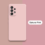Official Square Liquid Silicone Phone Case for Samsung Galaxy A13 A23 A33 A53 A73 5G Soft Waterproof Mobile Back Covers Carcasas