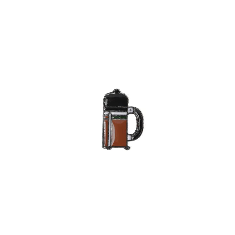 Coffee Collection Enamel Pin for Barista Vintage Rose Tea Latte Americano Brooches Coffee Machine Mini Coffee Bean Badge Jewelry